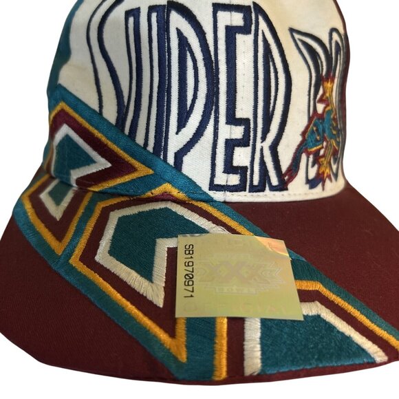 Super Bowl XXX Snapback Hat Sun Devil Stadium Logo 7 NFL Aztec Cap Vintage NWT - Picture 7 of 10